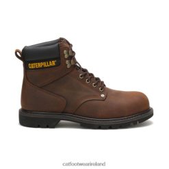 Cat Footwear Ireland 2N040Z16 Caterpillar Second Shift Steel Toe Work Boot Dark Brown Men | Work Boots