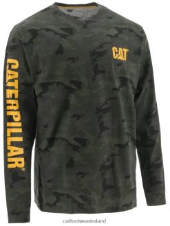 Cat Footwear Ireland 2N040Z226 Caterpillar Trademark Banner Long Sleeve Tee Night Camo Men | Tops & Outerwear