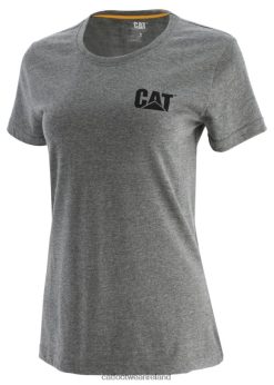 Cat Footwear Ireland 2N040Z310 Caterpillar Trademark Tee Grey Women | Tops & Outerwear