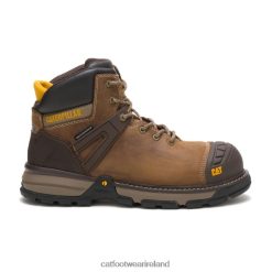 Cat Footwear Ireland 2N040Z37 Caterpillar Excavator Superlite Waterproof Carbon Composite Toe Work Boot Dark Biege Men | Work Boots