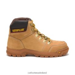 Cat Footwear Ireland 2N040Z64 Caterpillar Outline Steel Toe Work Boot Honey Reset Men | Work Boots
