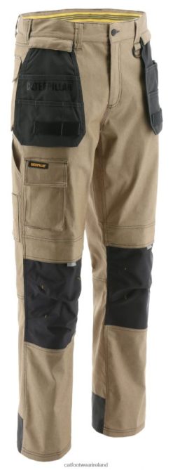 Caterpillar Boots Waterproof 2N040Z117 Caterpillar H2O Defender Pant Dark Sand Men | Bottoms