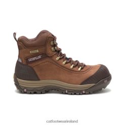 Caterpillar Boots Waterproof 2N040Z282 Caterpillar Ally Waterproof Composite Toe Work Boot Brown Women | Work Boots