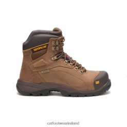 Caterpillar Boots Waterproof 2N040Z42 Caterpillar Diagnostic Hi Waterproof Thinsulate Steel Toe Work Boot Dark Beige Men | Work Boots