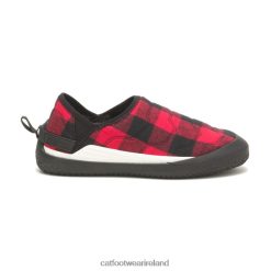 Caterpillar Work Boots Ireland 2N040Z170 Caterpillar Crossover Slip On Red Plaid Men | Casual Shoes