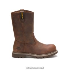 Caterpillar Work Boots Ireland 2N040Z272 Caterpillar Revolver Steel Toe Work Boot Dark Beige Women | Work Boots