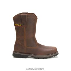 Caterpillar Work Boots Ireland 2N040Z29 Caterpillar Wellston Pull On Steel Toe Work Boot Dark Brown Men | Work Boots
